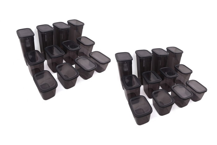 Hermia Set de 24 Cajas de Almacenaje Antracita Hermia Set de 24 Cajas de Almacenaje Antracita